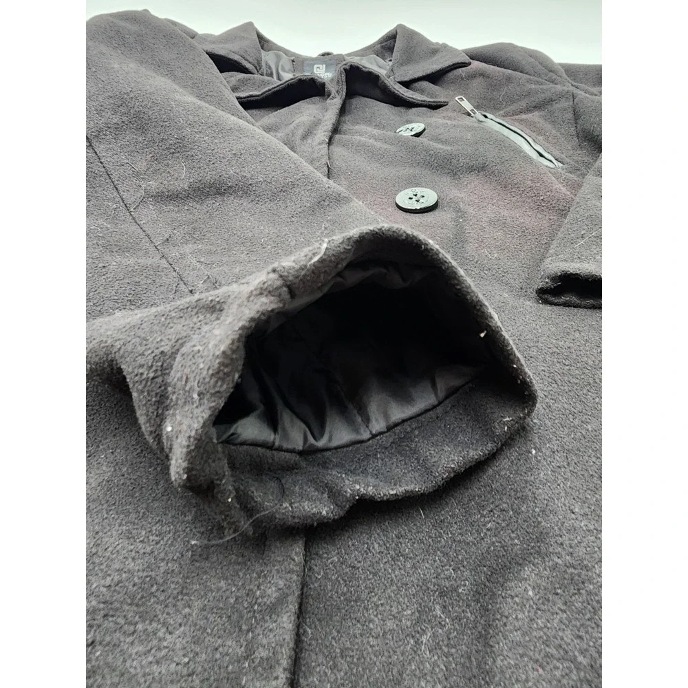 Black‎ Premium Wool Blend Coat Womens L